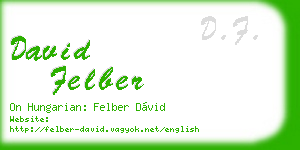 david felber business card